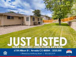 6154 Allison St Arvada CO 80004 : Mid-Century Modern Home near Historic Olde Town Arvada